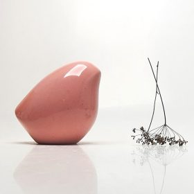 Csibe | kerámiafigura | rózsaszín | S