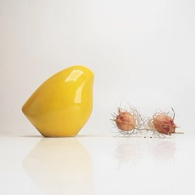 Csibe | kerámiafigura | sárga | S