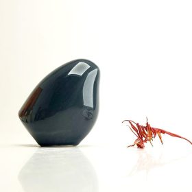 Csibe | kerámiafigura | fényes szürke | S